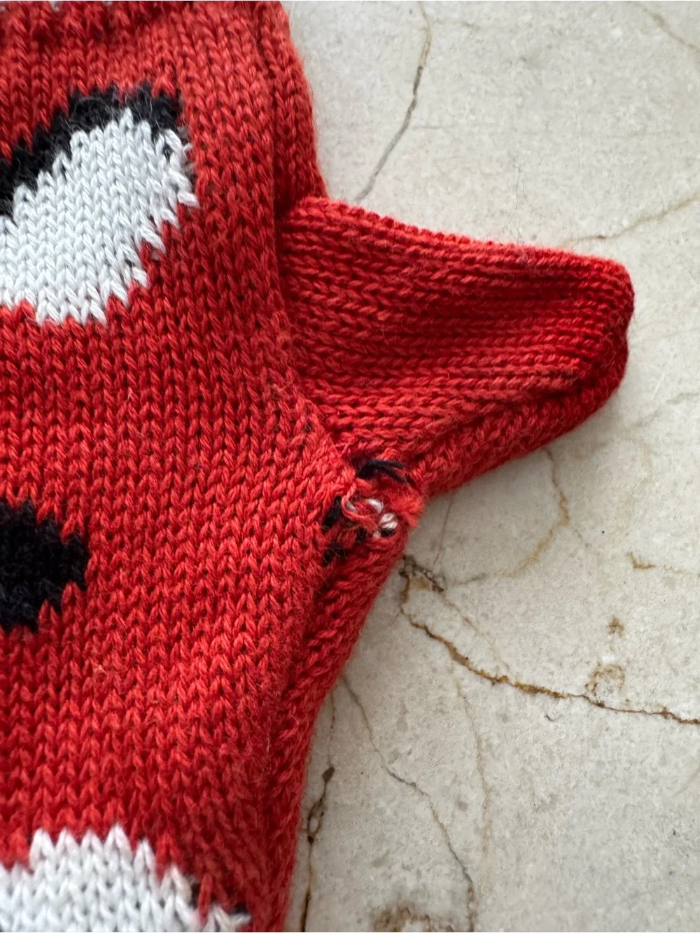 NWOT Kids Red Fox Knit Mittens and Gray Puppy Convertible Gloves Set 4 - 6 years
